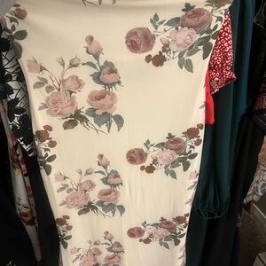 Floral Print Maxi Strapless Dress